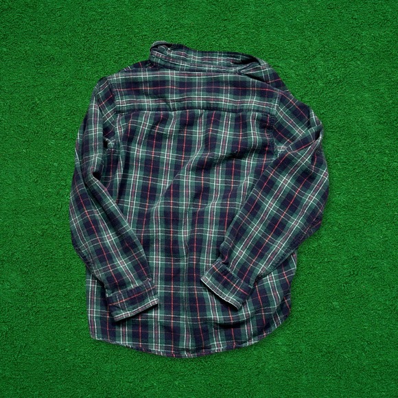 Vintage LL Bean Green Flannel Shirt - Picture 2 of 5